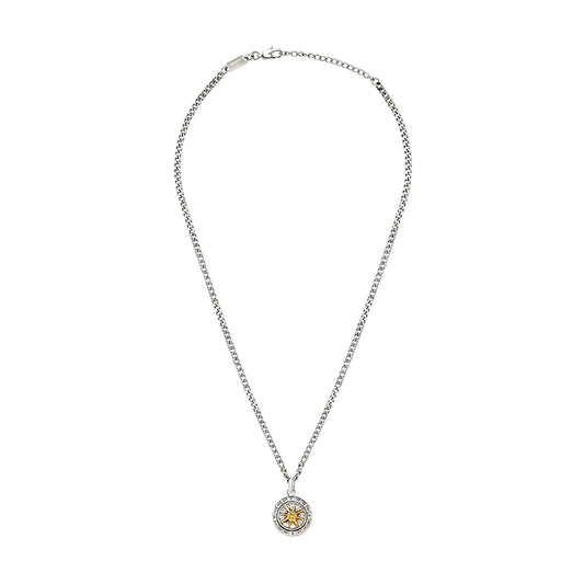 Collana Breil Primal Compass in acciaio con rosa dei venti MISURA UNICA