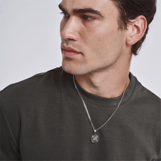 Collana Breil Primal Compass in acciaio con rosa dei venti MISURA UNICA