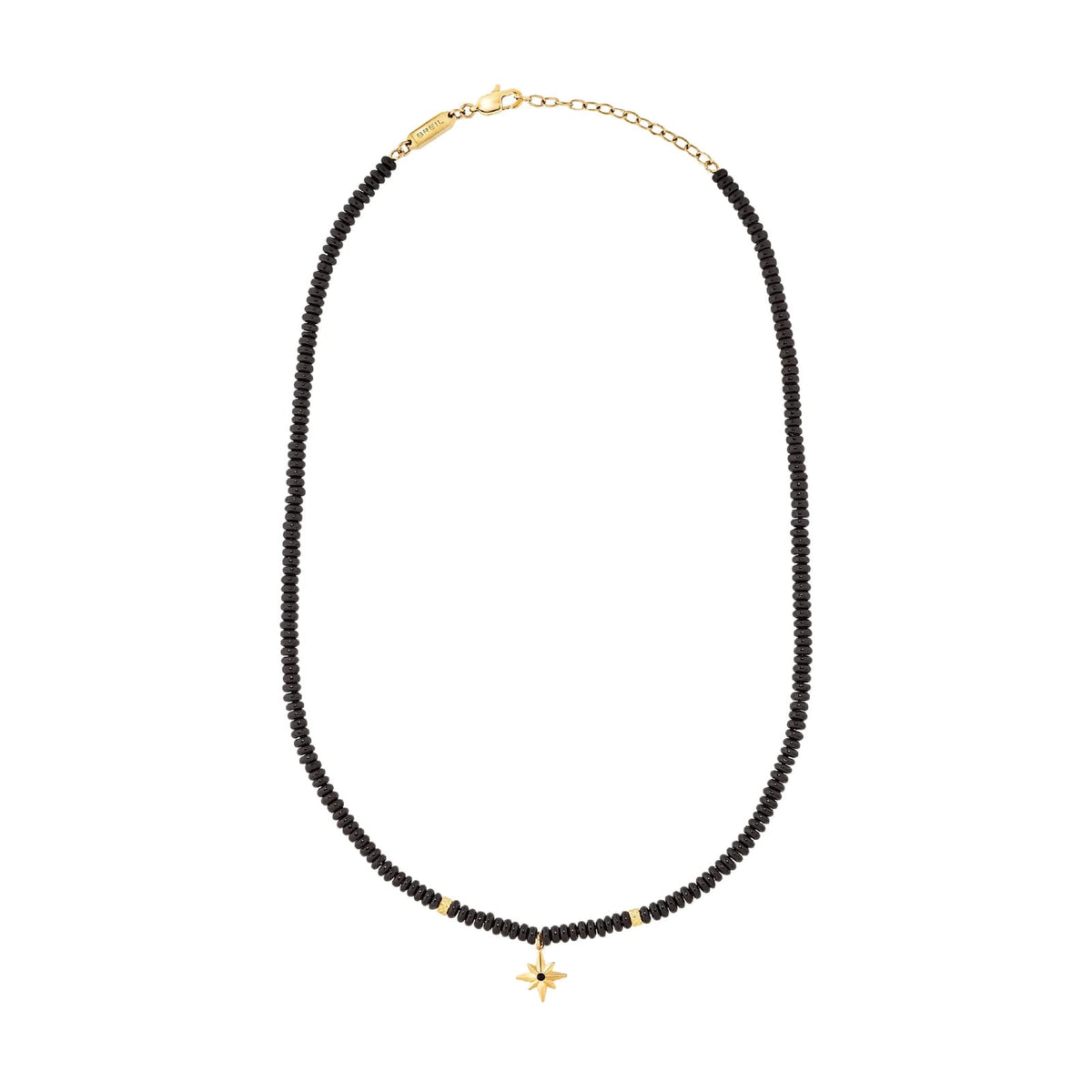 Collana Breil Infinite Star in acciaio con agata nera stella MISURA UNICA