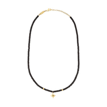 Collana Breil Infinite Star in acciaio con agata nera stella MISURA UNICA