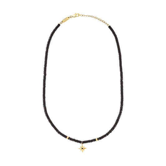 Collana Breil Infinite Star in acciaio con agata nera stella MISURA UNICA