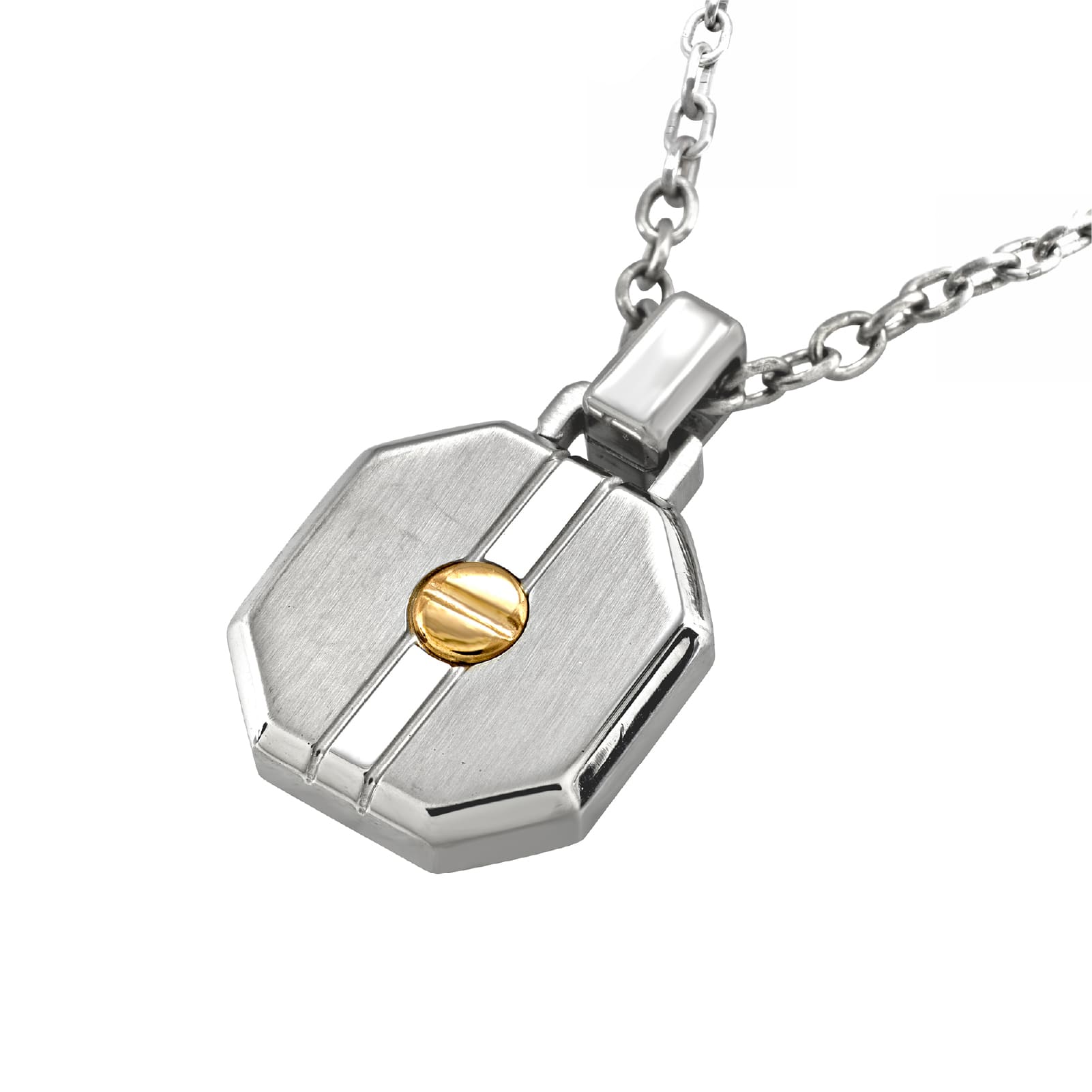 Collana catena Breil Duetto in acciaio pendente esagono MISURA UNICA