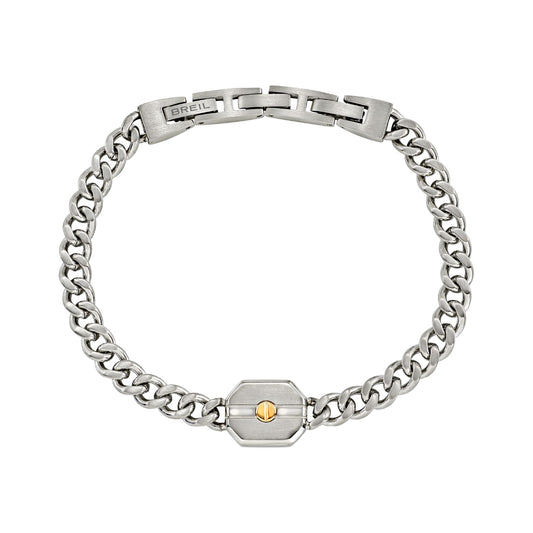 Bracciale catena Breil Duetto in acciaio con esagono 22 cm