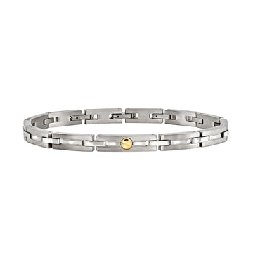 Bracciale catena Breil Duetto in acciaio con inserto oro 21 cm