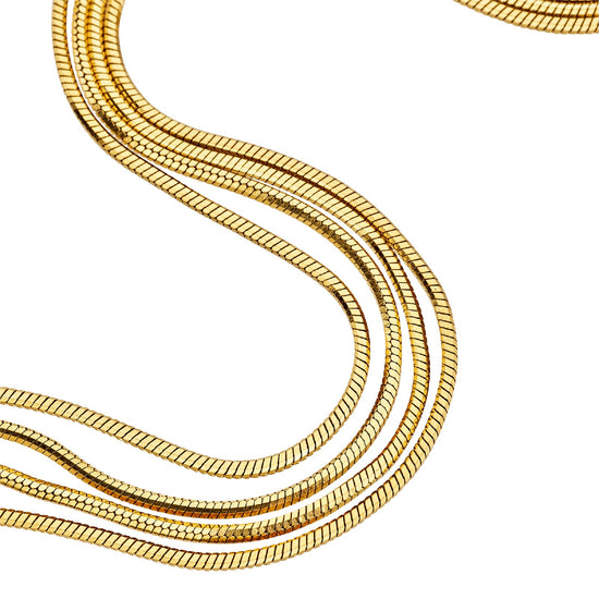 Collana a Y Breil Falling Star in acciaio dorato catena snake MISURA UNICA