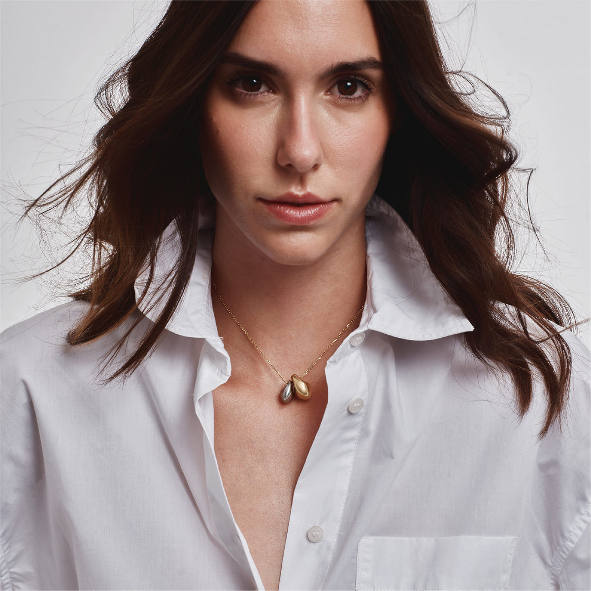 Collana Breil B Rocks in acciaio e dorato con pendenti MISURA UNICA