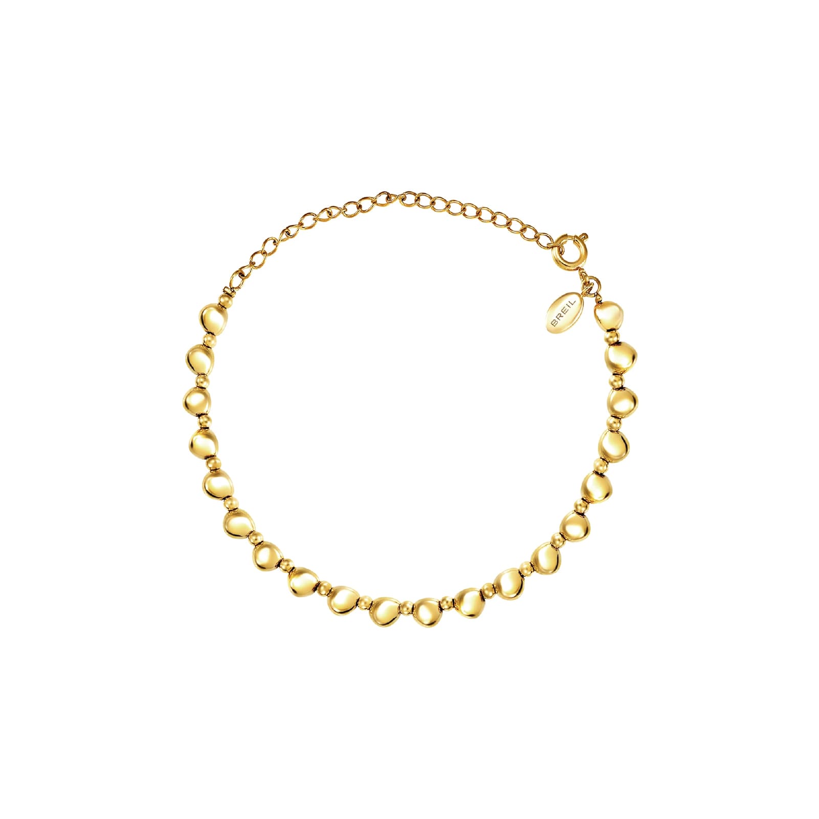 Bracciale Breil B Rocks in acciaio oro catena a microsfere 21 cm