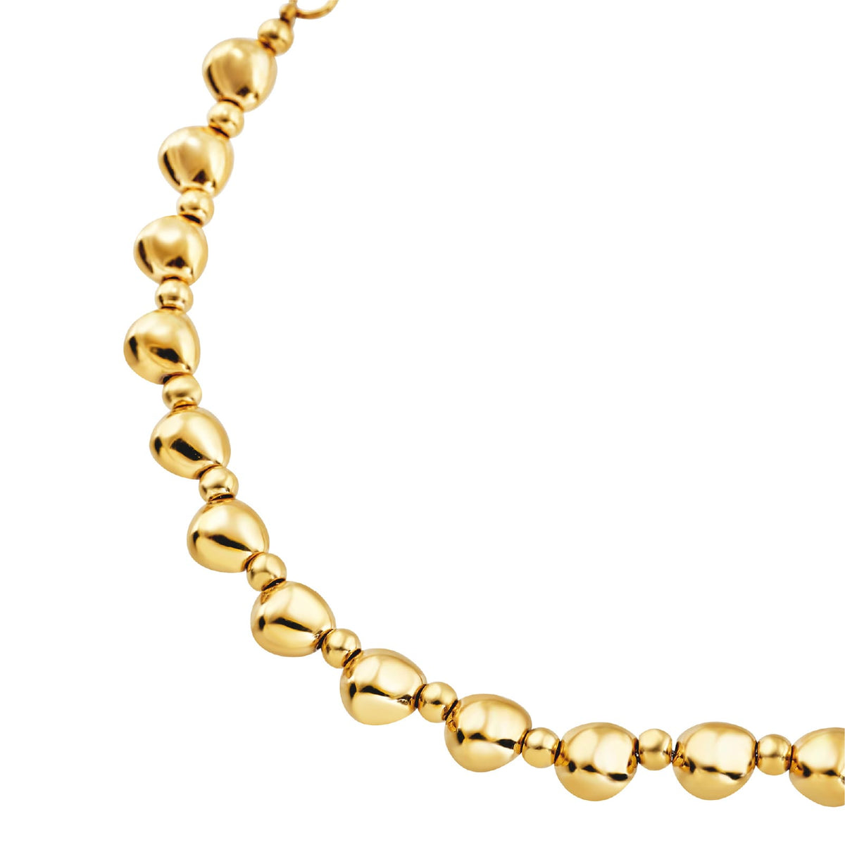 Bracciale Breil B Rocks in acciaio oro catena a microsfere 21 cm