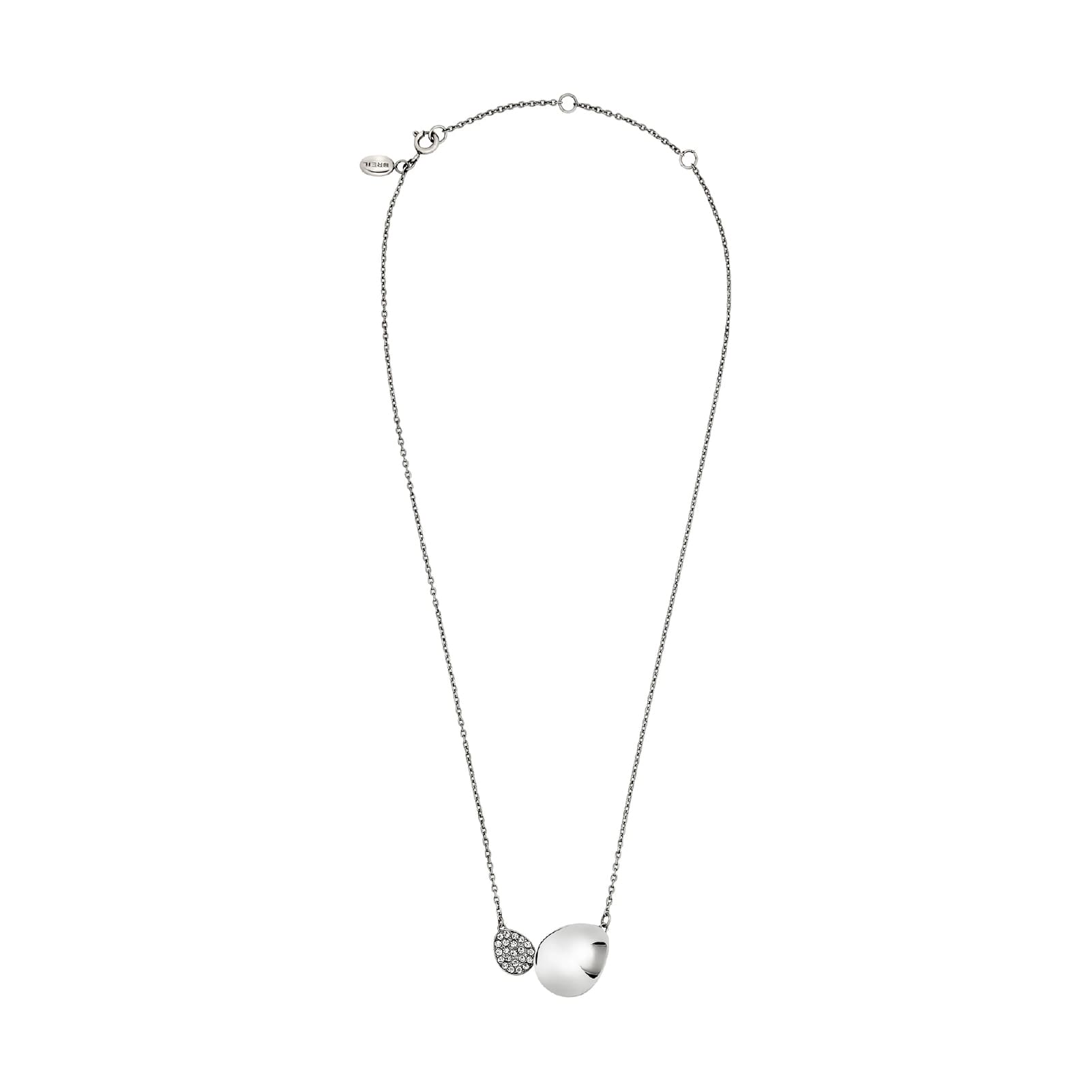 Collana pendente Breil Whisper Glow in acciaio e cristalli MISURA UNICA