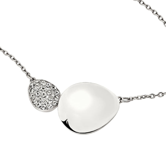 Collana pendente Breil Whisper Glow in acciaio e cristalli MISURA UNICA