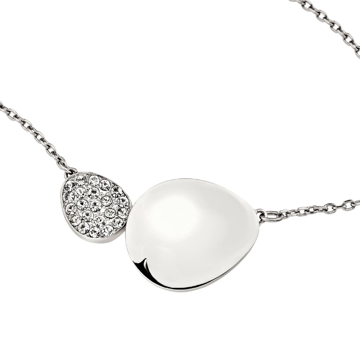 Collana pendente Breil Whisper Glow in acciaio e cristalli MISURA UNICA