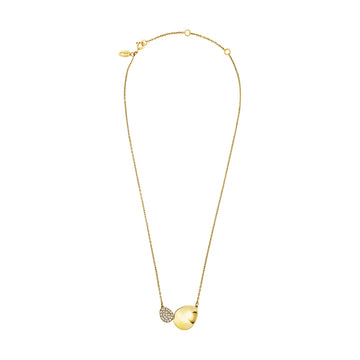 Collana pendente Breil Whisper Glow in acciaio oro cristalli MISURA UNICA