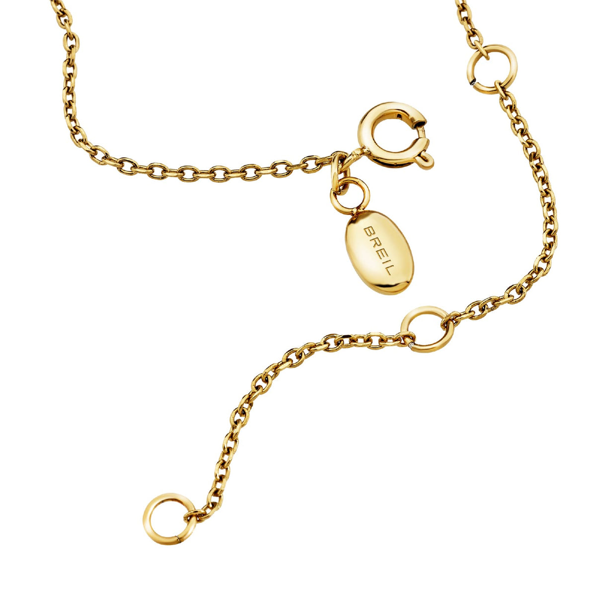 Collana pendente Breil Whisper Glow in acciaio oro cristalli MISURA UNICA