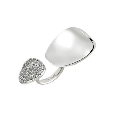 Anello aperto Breil Whisper Glow in acciaio e cristalli 15