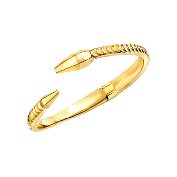 Bracciale rigido Breil Hypnotic in acciaio dorato serpente diametro 5,6 cm