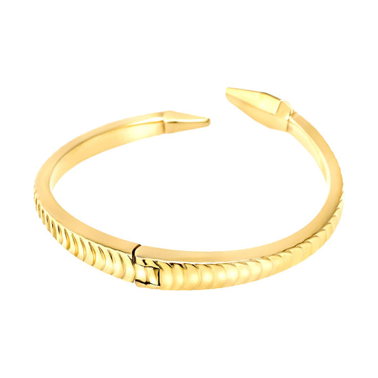 Bracciale rigido Breil Hypnotic in acciaio dorato serpente diametro 5,6 cm