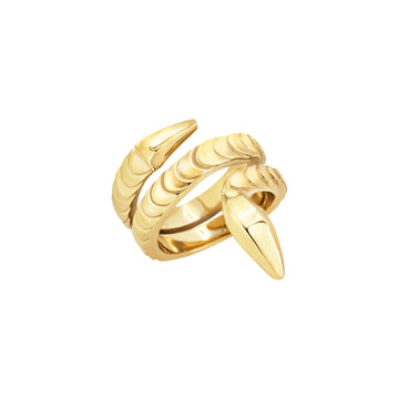 Anello Breil Htpnotic in acciaio dorato a forma di serpente 14