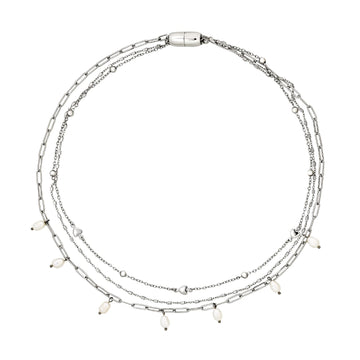 Collana multifilo Breil Magnetica System in acciaio e cristalli MISURA UNICA