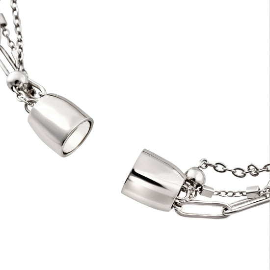 Collana multifilo Breil Magnetica System in acciaio e cristalli MISURA UNICA