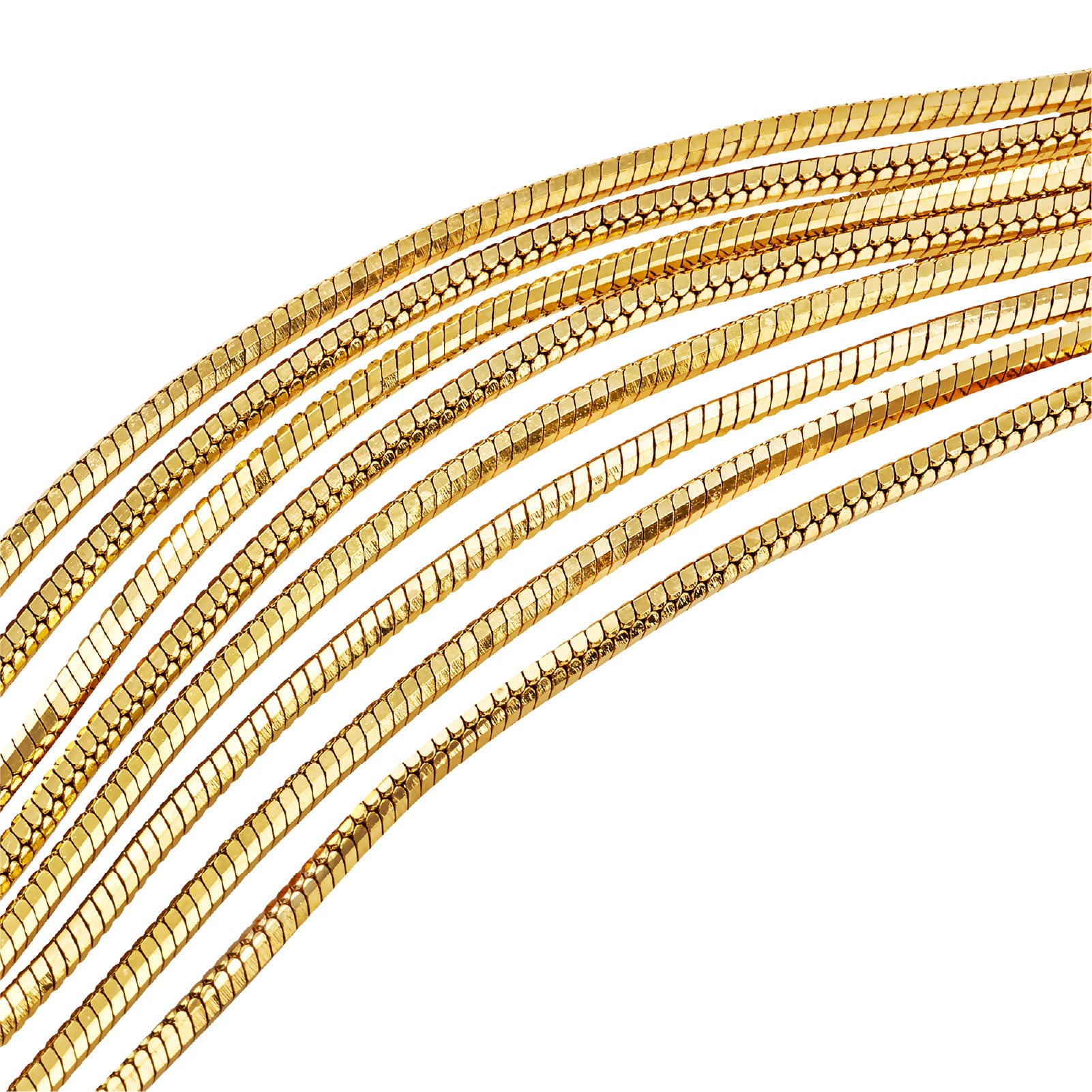 Bracciale multifilo Breil Falling Star in acciaio dorato 21 cm