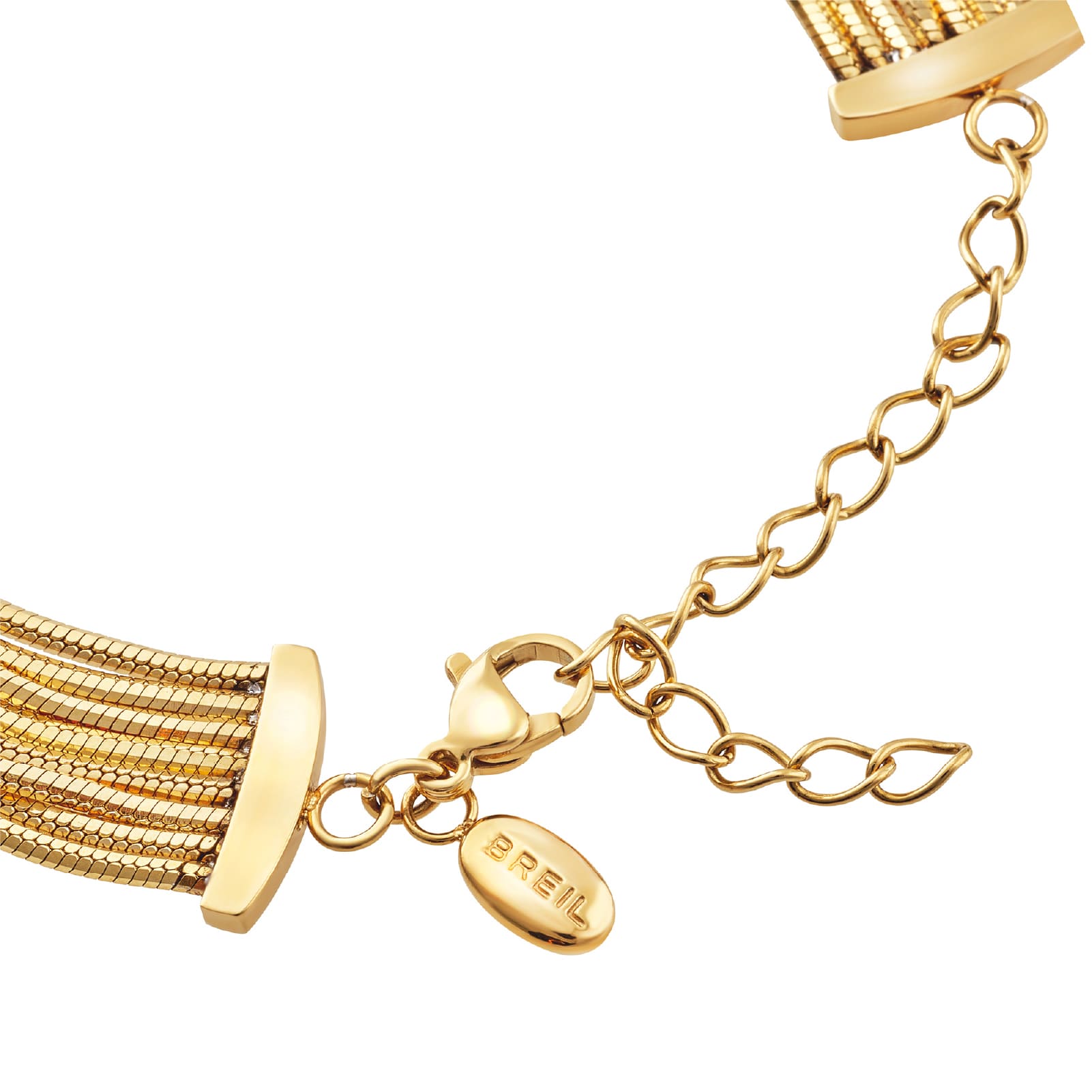 Bracciale multifilo Breil Falling Star in acciaio dorato 21 cm