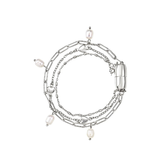 Bracciale multifilo Breil Magnetica System in acciaio 17 cm