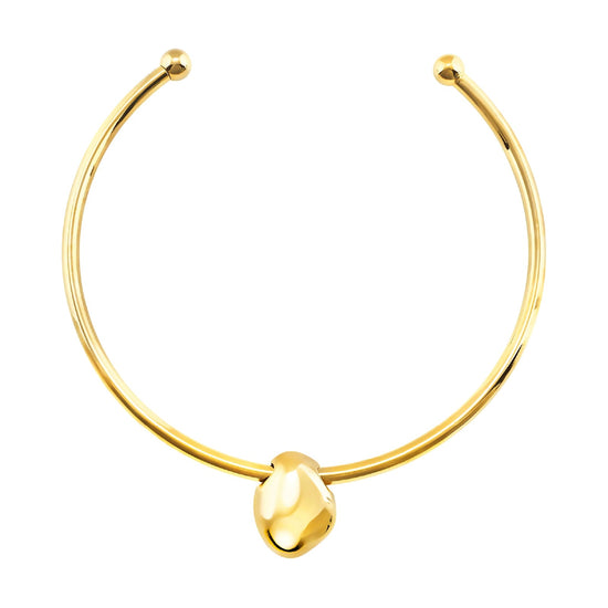 Collana rigida Breil Petra in acciaio oro elemento centrale MISURA UNICA
