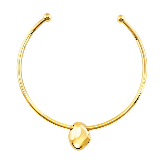 Collana rigida Breil Petra in acciaio oro elemento centrale MISURA UNICA