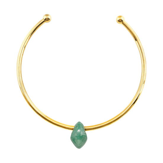 Collana rigida Breil Petra in acciaio oro elemento centrale MISURA UNICA