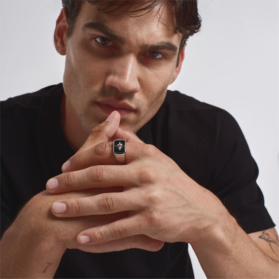 Anello chevalier Breil Infinite Stare in acciaio e agata 23