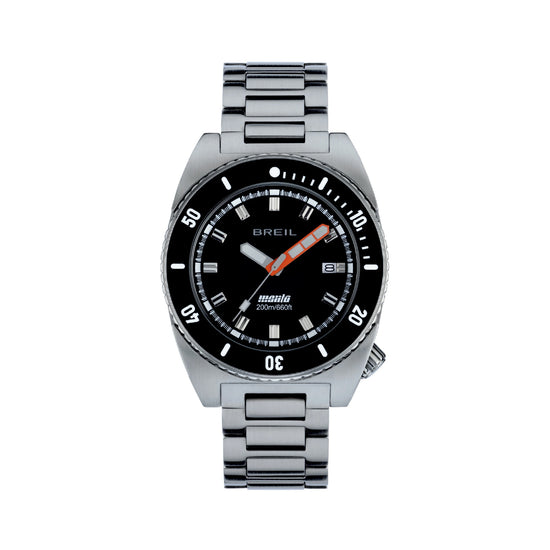 Orologio Solo Tempo da uomo Breil in acciaio grigio e nero BT.TW2065