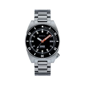 Orologio Solo Tempo da uomo Breil in acciaio grigio e nero BT.TW2065