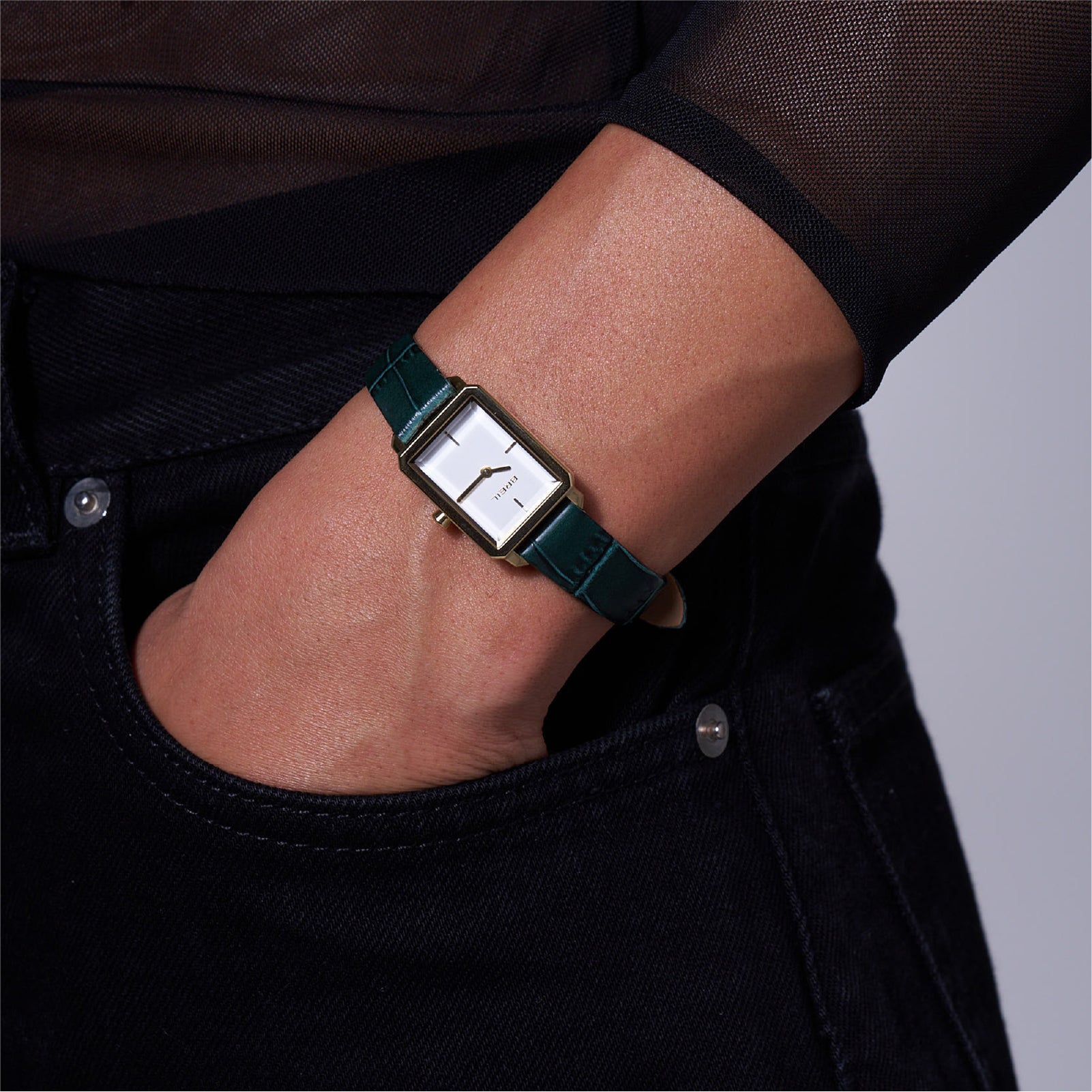 Orologio solo tempo donna Breil color oro e pelle verde MISURA UNICA