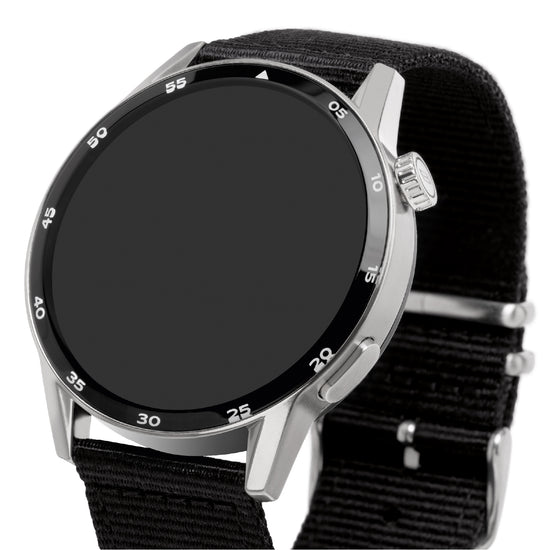 Smartwatch Breil cassa nera con doppio cinturino blu e nero MISURA UNICA