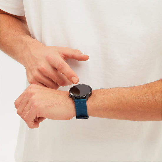 Smartwatch Breil cassa nera con doppio cinturino blu verde MISURA UNICA