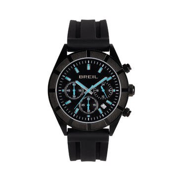 Orologio crono da uomo Breil con cinturino in silicone nero MISURA UNICA