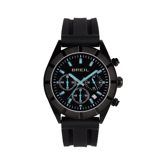 Orologio crono da uomo Breil con cinturino in silicone nero MISURA UNICA