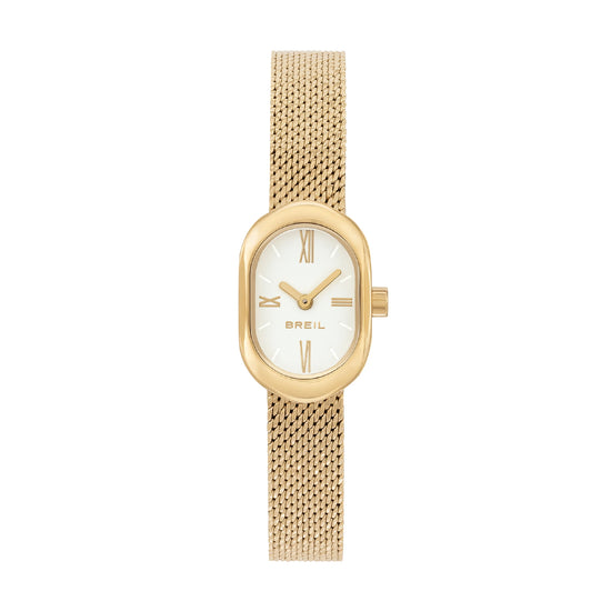 Orologio solo tempo donna Breil Evanesse in acciaio dorato quadrante bianco MISURA UNICA