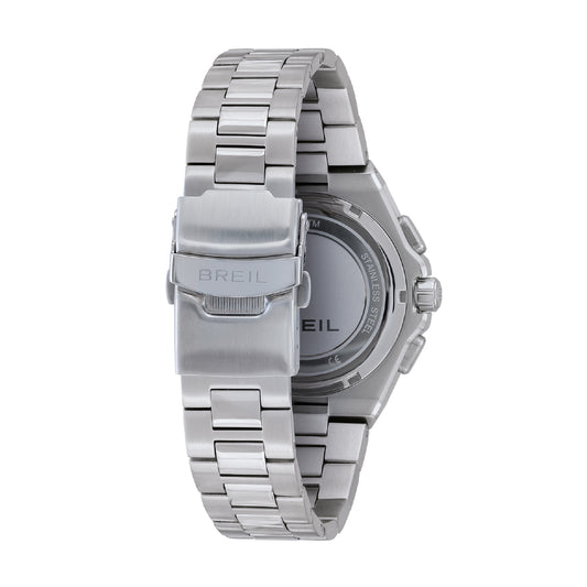 Orologio crono uomo Breil Apex in acciaio con quadrante ciliegia 40 mm MISURA UNICA