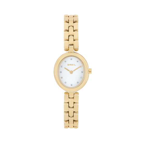 Orologio solo tempo ovale Breil Eclat in acciaio dorato donna MISURA UNICA