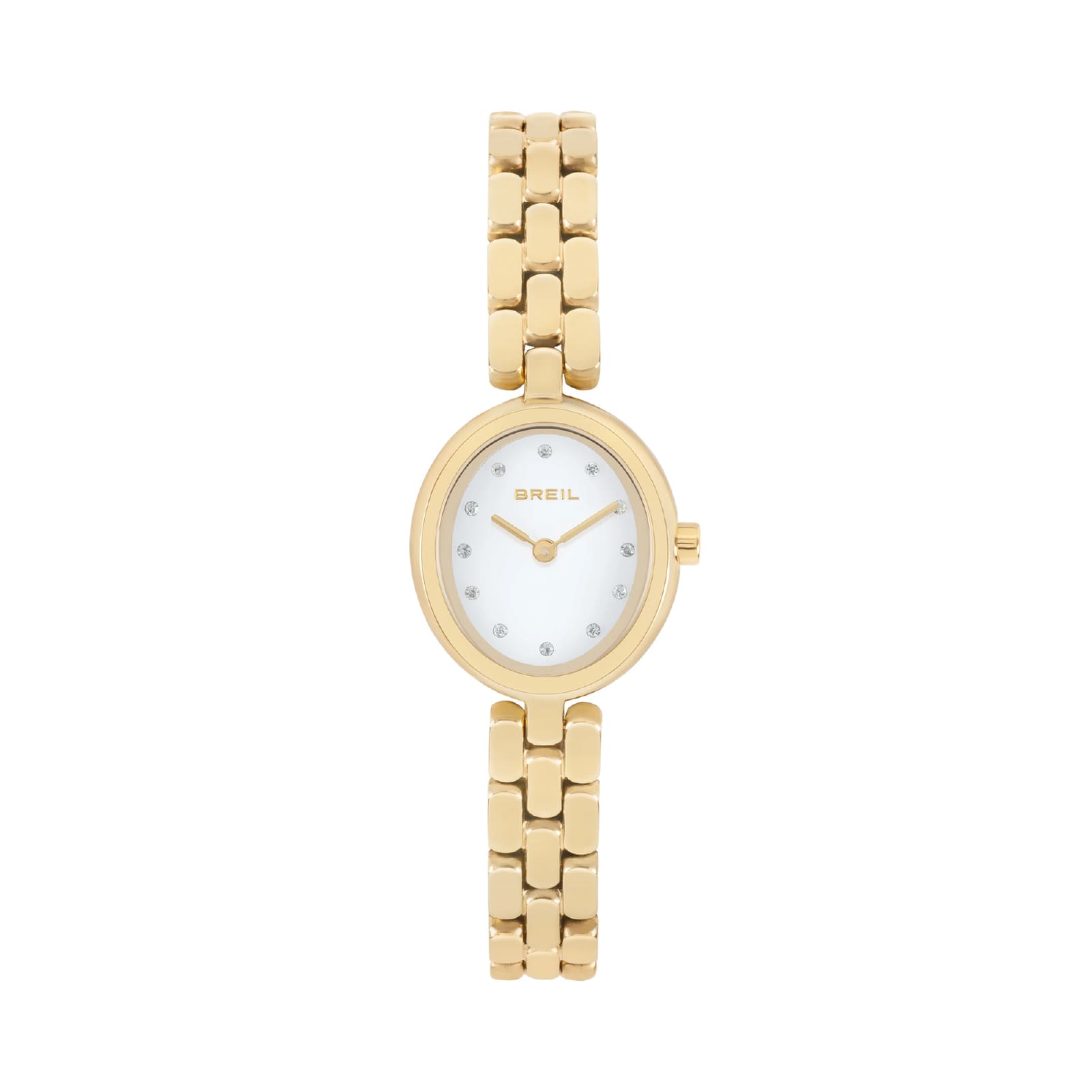 Orologio solo tempo ovale Breil Eclat in acciaio dorato donna MISURA UNICA
