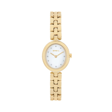 Orologio solo tempo ovale Breil Eclat in acciaio dorato donna MISURA UNICA