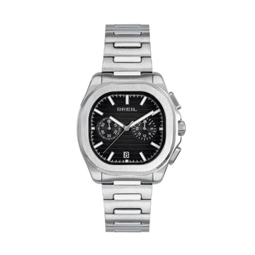 Orologio cronografo Breil Retrofuture acciaio quadrante nero MISURA UNICA