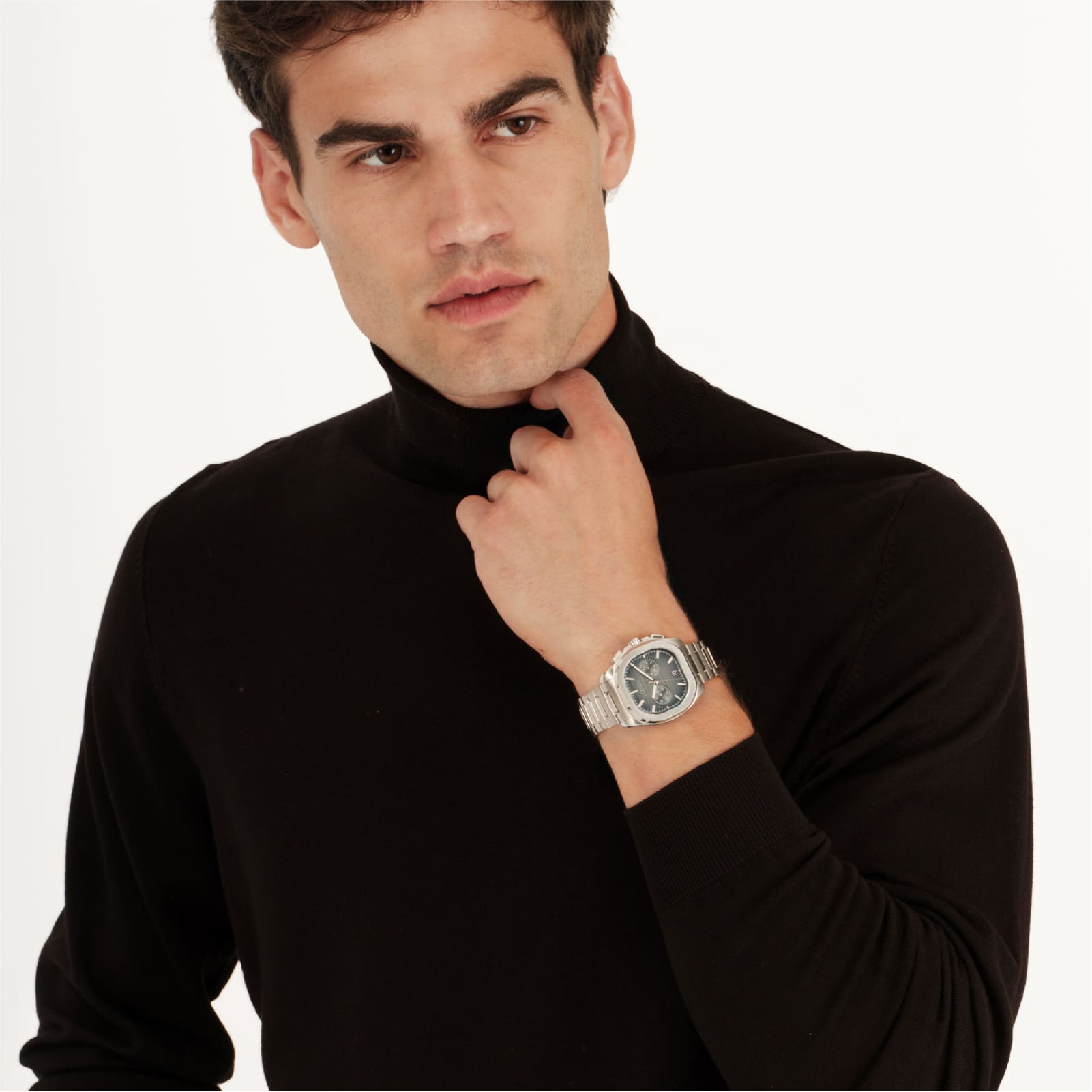 Orologio cronografo Breil Retrofuture acciaio quadrante blu MISURA UNICA