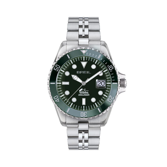 Orologio solo tempo Breil Manta Heritage in acciaio e verde MISURA UNICA