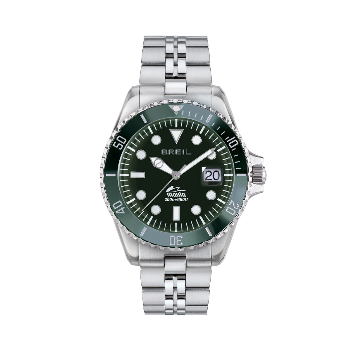Orologio solo tempo Breil Manta Heritage in acciaio e verde MISURA UNICA