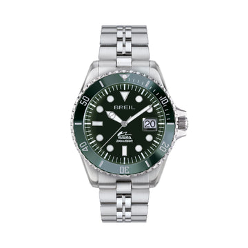 Orologio solo tempo Breil Manta Heritage in acciaio e verde MISURA UNICA