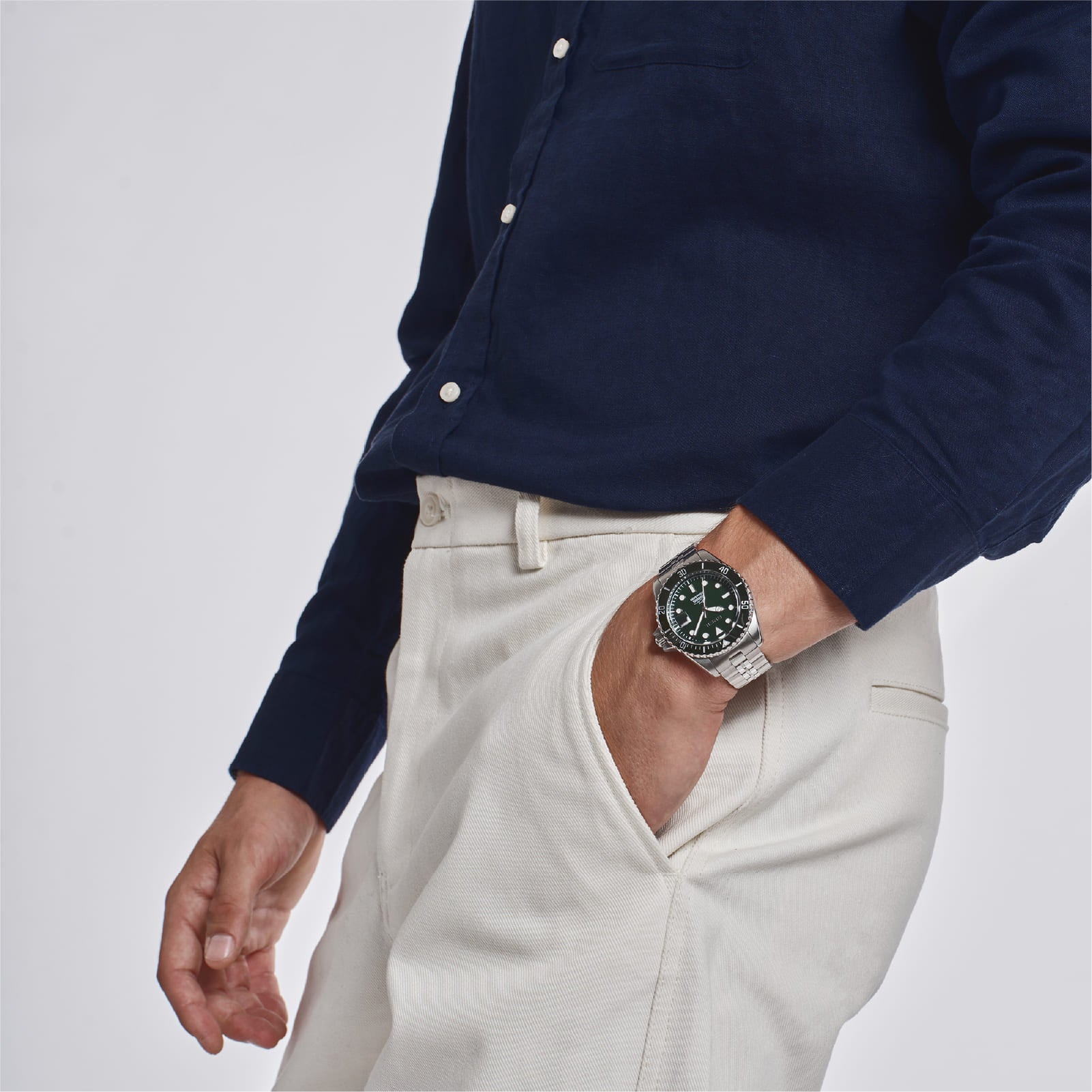 Orologio solo tempo Breil Manta Heritage in acciaio e verde MISURA UNICA