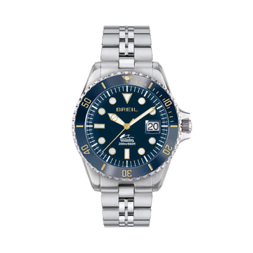 Orologio solo tempo Breil Manta Heritage in acciaio e blu MISURA UNICA