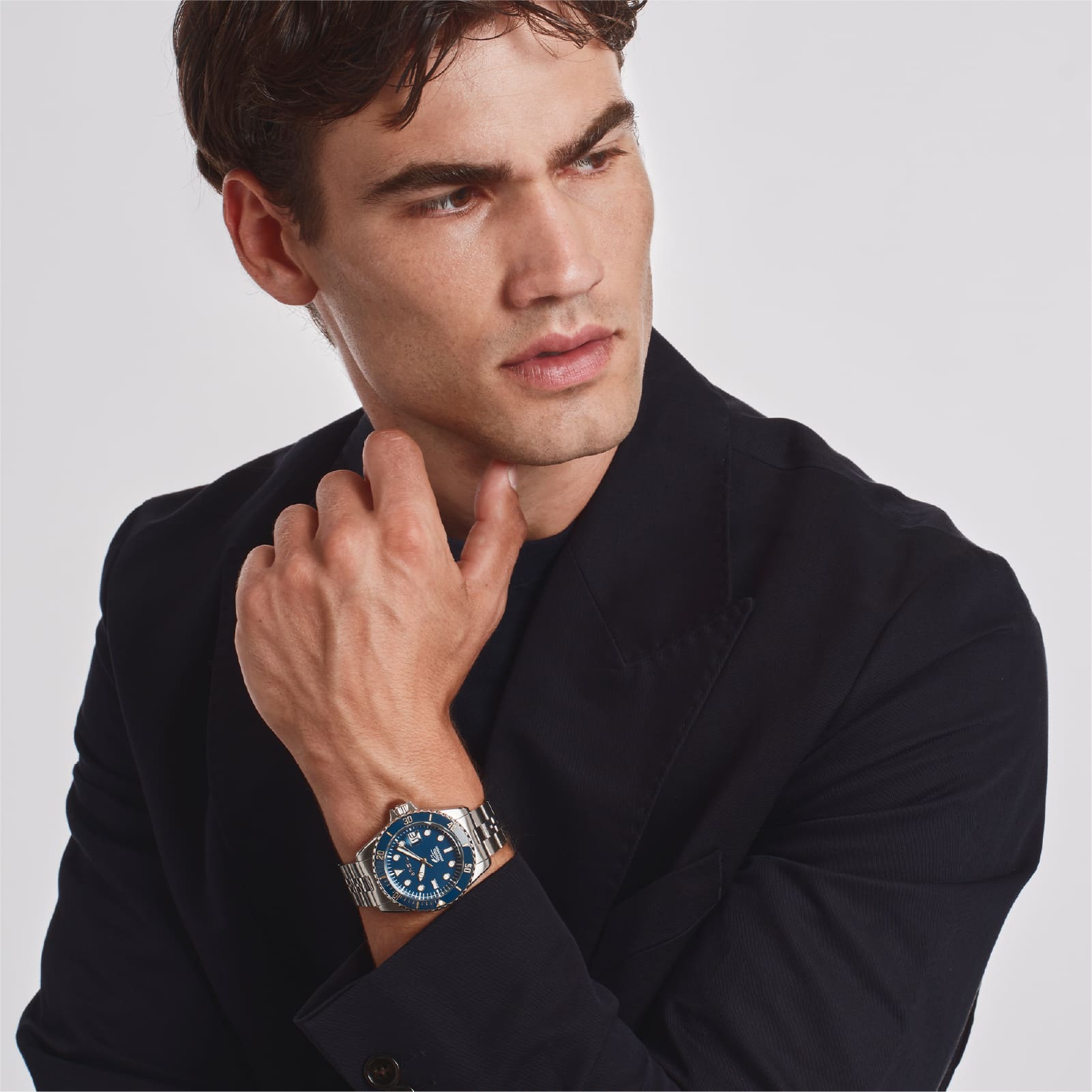 Orologio solo tempo Breil Manta Heritage in acciaio e blu MISURA UNICA